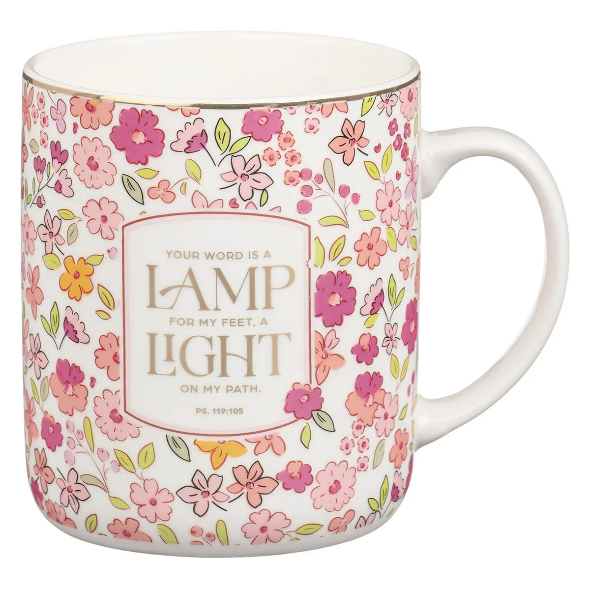 Lamp for My Feet Pink Meadow Ceramic Coffee Mug – Psalm 119:105