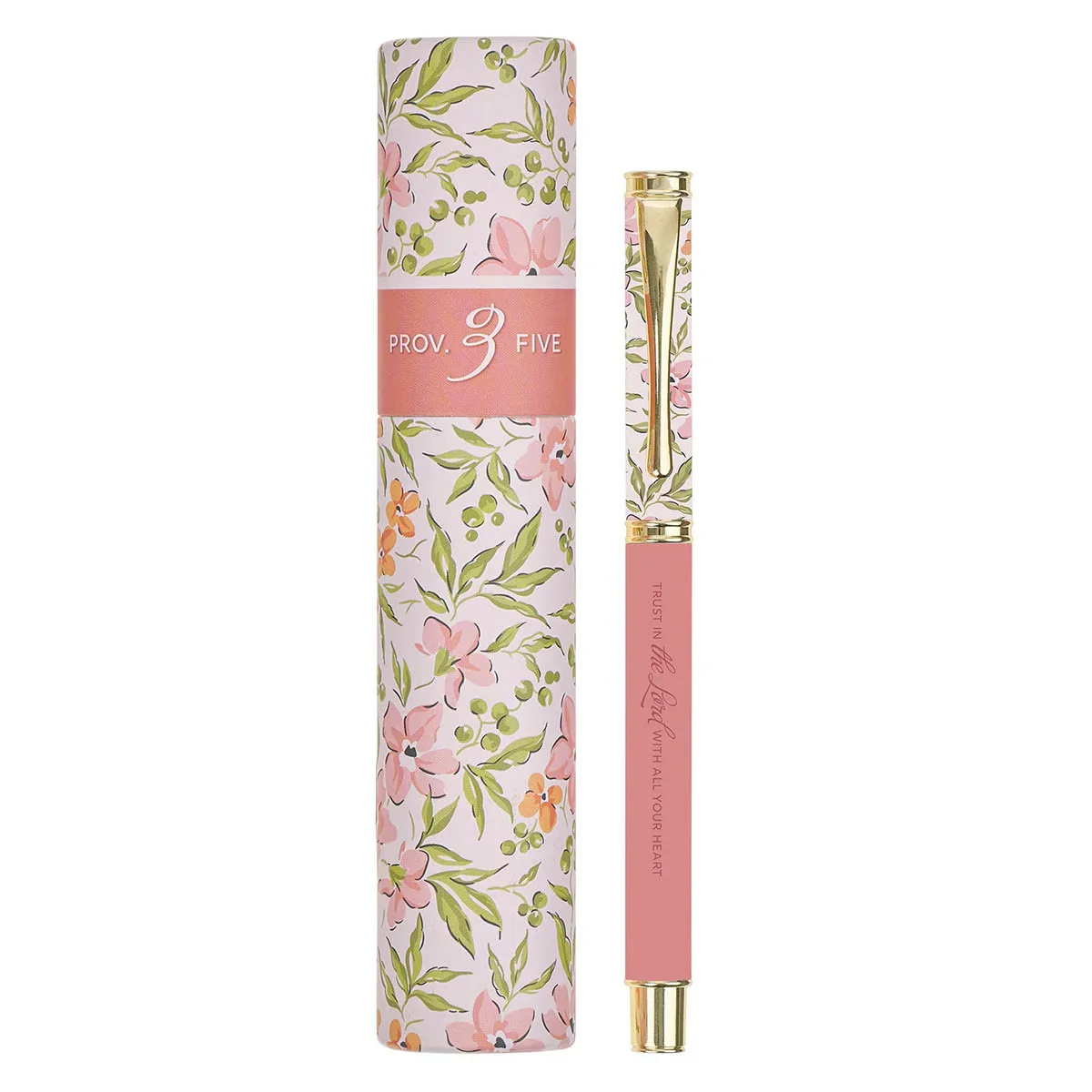 Trust in the Lord Pink Floral Pen and Case Gift Set – Proverbs 3:5